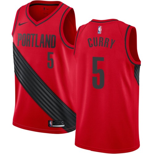 #5 Nike Swingman Seth Curry Women's Red NBA Jersey - Portland Trail Blazers Statement Edition