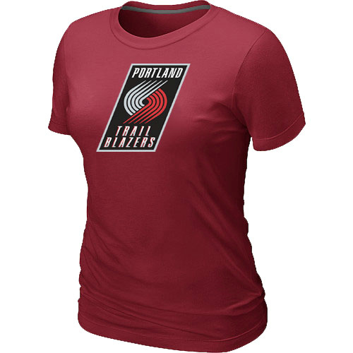 NBA Women's Portland Trail Blazers Big & Tall Primary Logo T-Shirt - Red